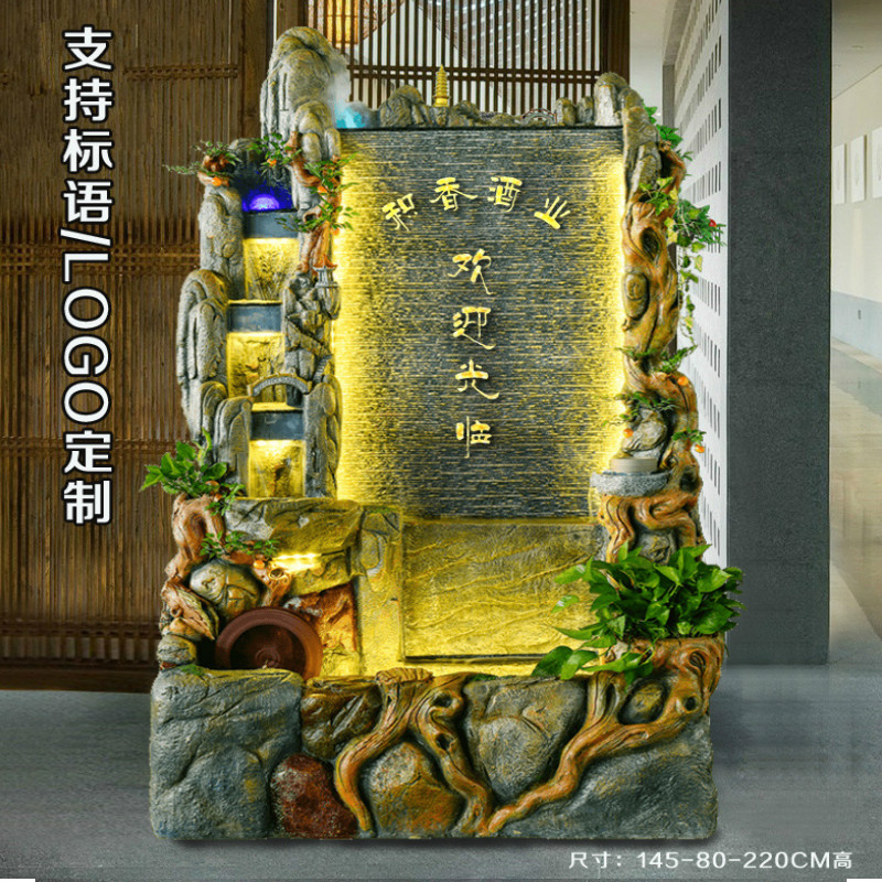 落地假山流水喷泉客厅室内阳台鱼缸加湿器景观瀑布水幕风水轮摆件|msdalam kategori Aksesori rumah, hiasan - dari Buy2taobao.com untuk memberikan perkhidmatan ejen Taobao profesional membeli