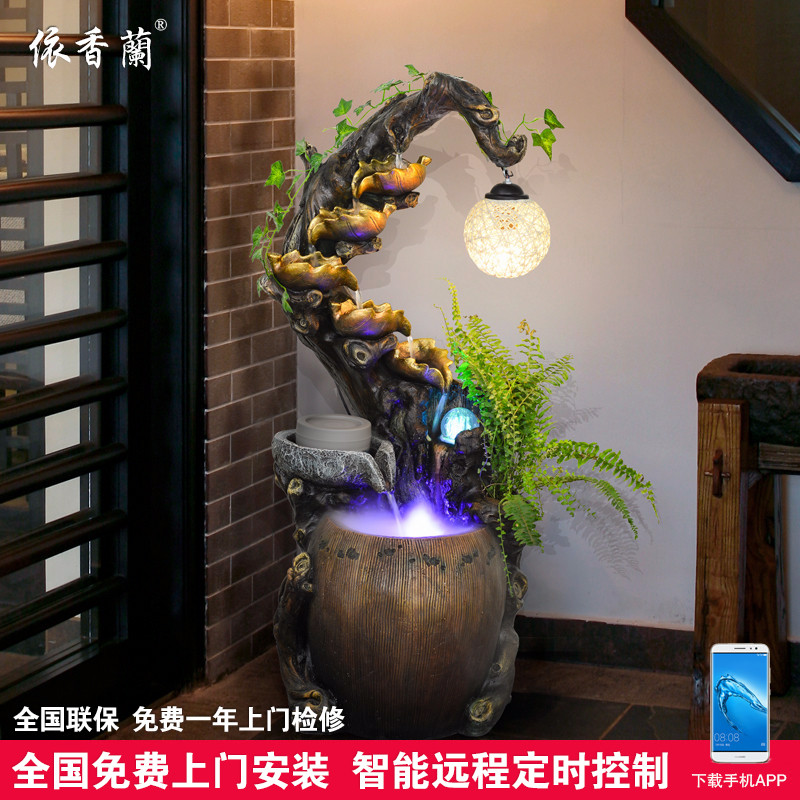 中式吊灯景观流水喷泉加湿器风水轮鱼缸客厅电视柜装饰品落地摆件|ruв категории Домашний быт, украшения - от Buy2taobao.com для оказания профессиональной услуги покупки агента Taobao