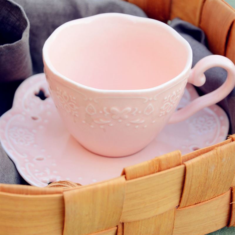 originality European style relief Ceramic cup Coffee cup and saucer Simplicity Afternoon Tea household Tea Setin the Tableware , Coffee , Mug category - from Buy2taobao.com to provide professional Taobao agent buy service