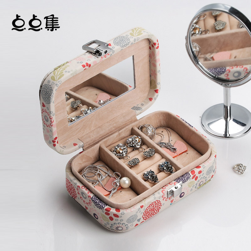 Point Jewelry storage box princess Portable Jewelry box Trumpeter Jewelry box Ear Studs Ring Sorting box Flannelin the Storage consolidation , Home Storage appliances , Storage Box , Jewelry Box category - from Buy2taobao.com to provide professional Taobao agent buy service