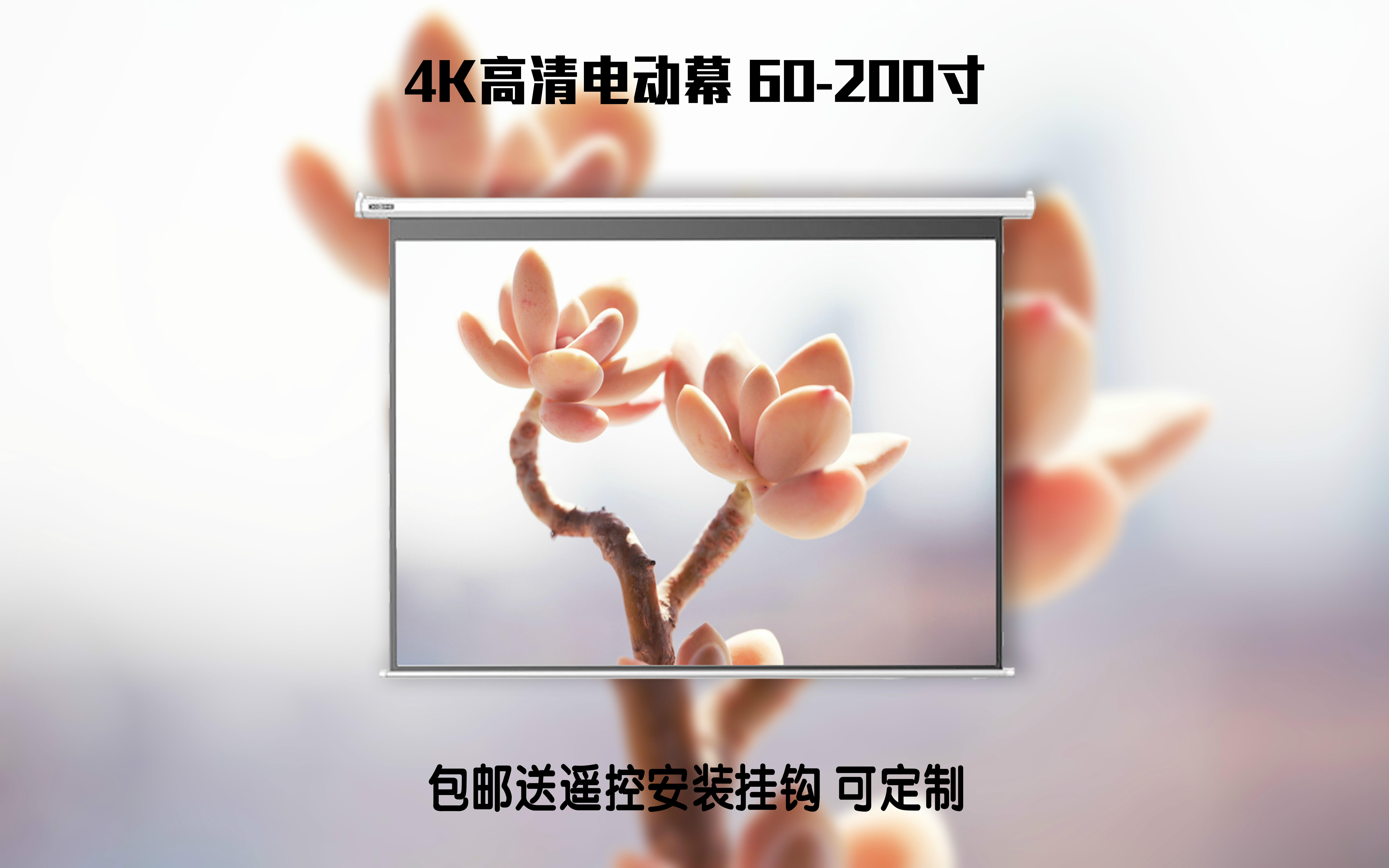 新品电动幕布60/72/84/100/120寸4:3 16:9投影机幕布投影仪幕布在类目 办公设备/耗材/相关服务, 投影机配件, 幕布中 - 来自Buy2taobao.com提供专业的淘宝代购服务