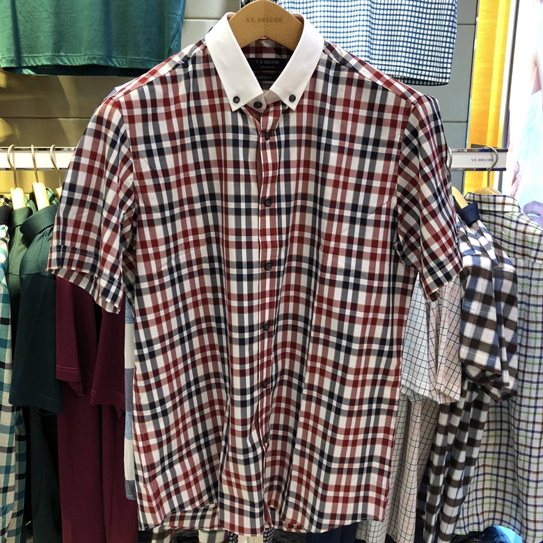 迪莱V.E DELURE专柜正品国内代购夏季男装短袖衬衫衬衣1861100005|ruв категории Мужская одежда, рубашка - от Buy2taobao.com для оказания профессиональной услуги покупки агента Taobao