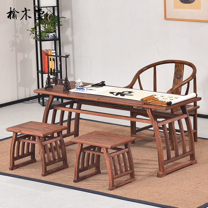 中式实木国学桌练字台仿古书桌书法桌简约学生课桌画桌马鞍桌条案|msdalam kategori perabot kediaman, of Tables, meja - dari Buy2taobao.com untuk memberikan perkhidmatan ejen Taobao profesional membeli