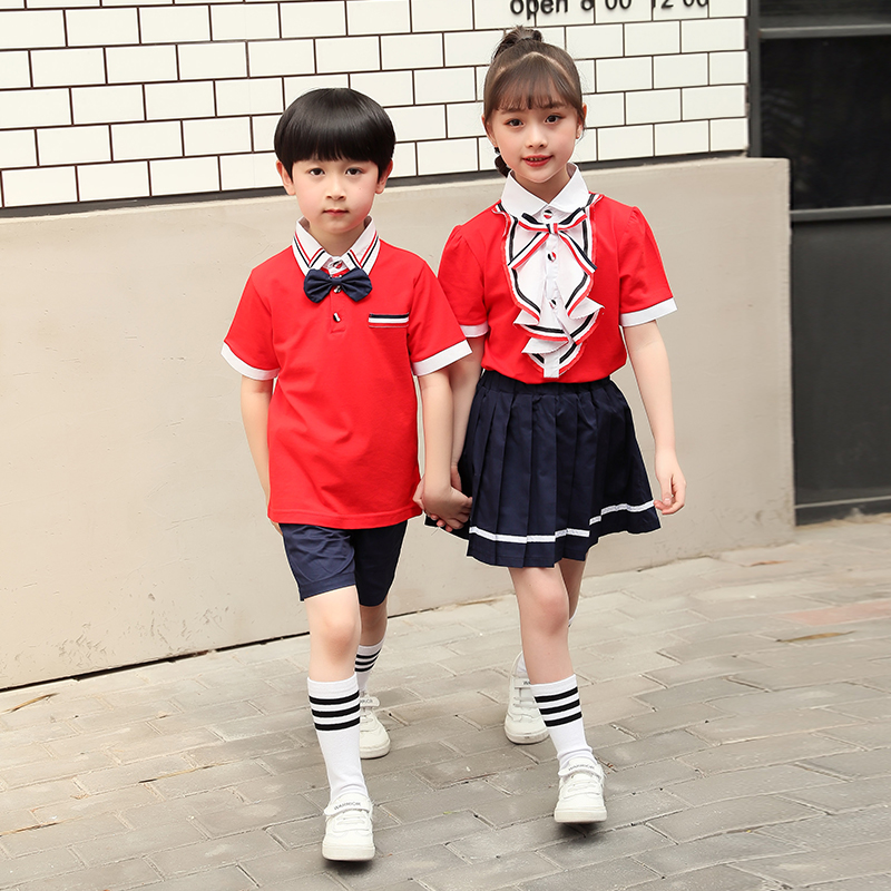 幼儿园园服夏装毕业照韩版短袖校服女童夏季小学生班服英伦风套装|msdalam kategori Butik wanita / wanita, menetapkan/pakaian seragam pelajar/seragam kerja, pakaian seragam pelajar - dari Buy2taobao.com untuk memberikan perkhidmatan ejen Taobao profesional membeli