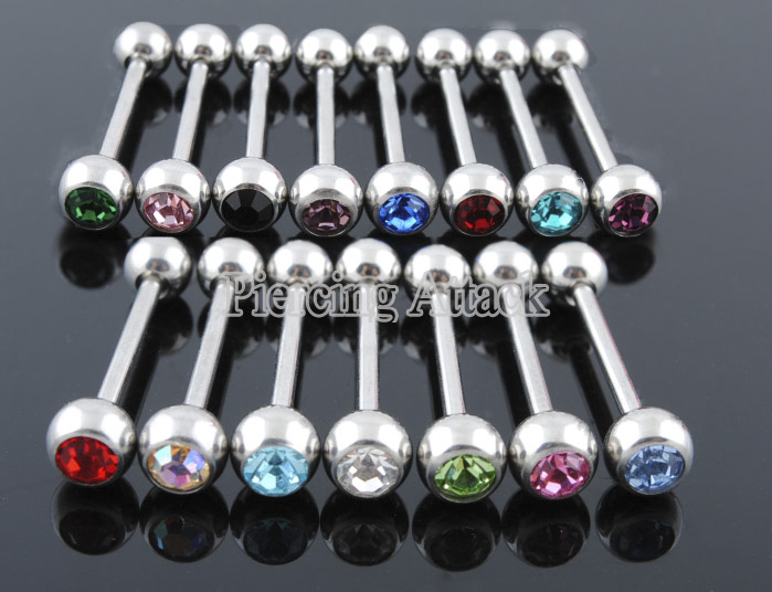 full 49 316L Medical steel Single Drill Tongue pin/Tongue Ring Tongue Barbellin the Accessories/Fashion Jewelry, Other Jewelry category - from Buy2taobao.com to provide professional Taobao agent buy service