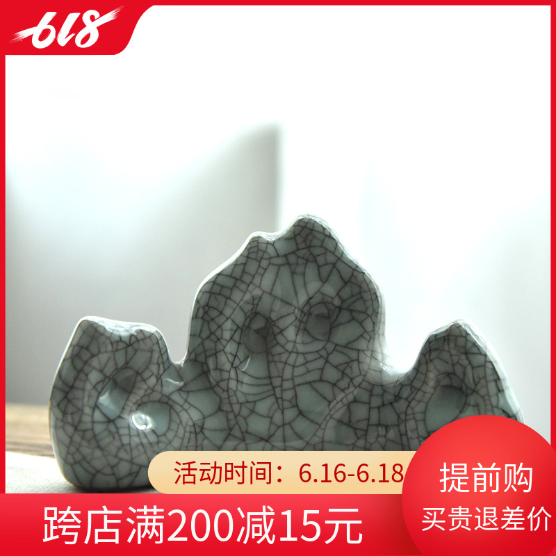 涵青堂龙泉青瓷小号毛笔架创意陶瓷文房雅玩太湖石笔架山五指笔搁在类目 电子词典/电纸书/文化用品, 收纳/陈列用品, 笔架中 - 来自Buy2taobao.com提供专业的淘宝代购服务