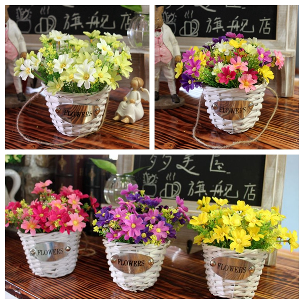 小物汇馆方形花盆含花花盆/仿真娟花 六款可选在类目 家居饰品, 花瓶/花器/仿真花/仿真饰品, 仿真花/假花中 - 来自Buy2taobao.com提供专业的淘宝代购服务