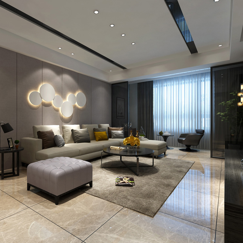 Harbin designer Weihua Modern simplicity Black and white ash Three bedroom Within the family Decoration Design sketch The whole housein the Decoration/Construction/Supervision , Design , Complete design category - from Buy2taobao.com to provide professional Taobao agent buy service
