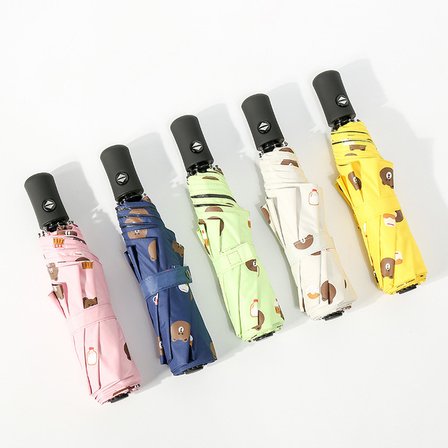 lovely Cartoon Little Bear Umbrella Automatic umbrella rain or shine Dual use Sunscreen Parasol Half of Pocket umbrella Ultralight Miniin the Home Daily , Umbrella/Rain gear/Rain/Moistureproof , Umbrella category - from Buy2taobao.com to provide professional Taobao agent buy service