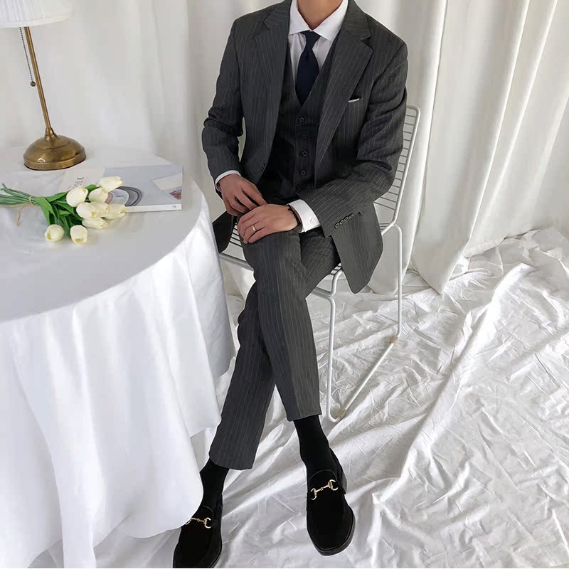 Jeddah the republic of korea men's wear stripe business affairs commute suit man Korean Edition Self cultivation leisure time Suit SET084in the Men's clothing, Suits category - from Buy2taobao.com to provide professional Taobao agent buy service