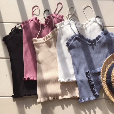 谜秀吊带背心女2018夏装新款韩版修身chic内搭针织上衣打底衫夏潮