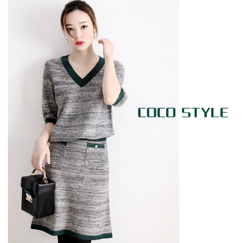 master Salute classic Inheritance Contrast color collar Brooch 7 points sleeve jacket Skirt clip suitin the Women's clothing/Boutique , Set/Student uniforms/Work uniforms , Career skirt suits category - from Buy2taobao.com to provide professional Taobao agent buy service