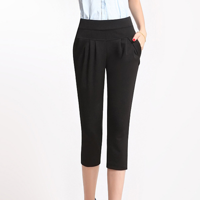 2016春夏新胖MM大码显瘦休闲裤哈伦裤女宽松小脚七分西装裤分裤潮