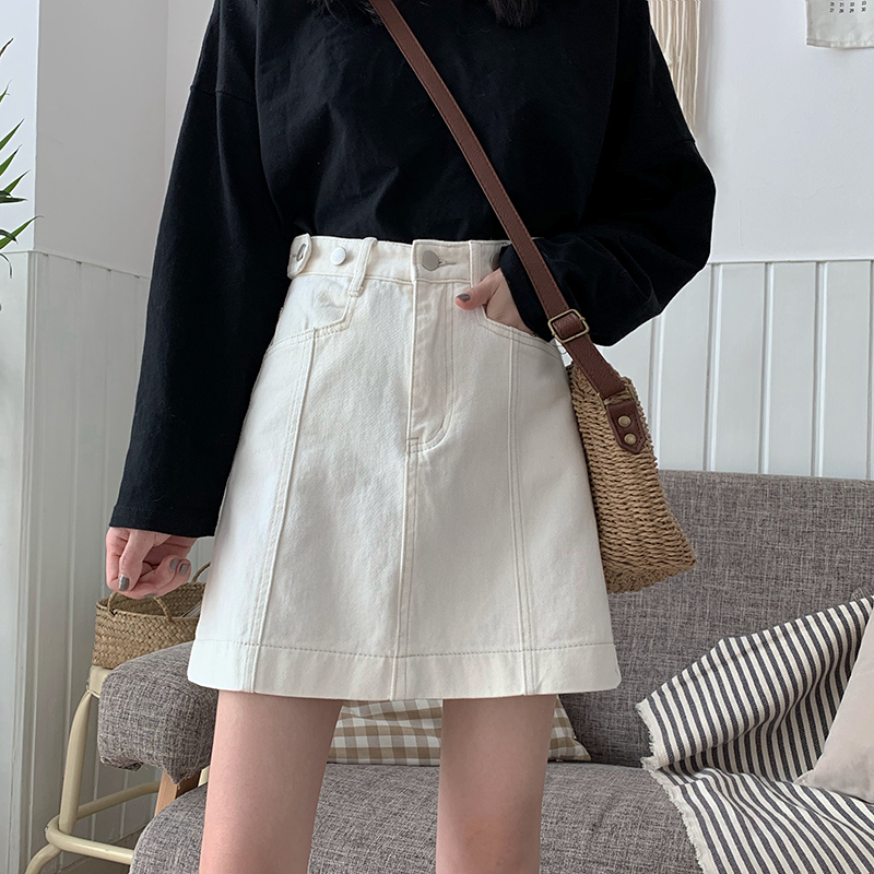 Korean version of the retro chic Paige Versatile cowboy skirt Summer wear 2019 new pattern Easy Show thinin the Women's clothing/Boutique , Skirts category - from Buy2taobao.com to provide professional Taobao agent buy service