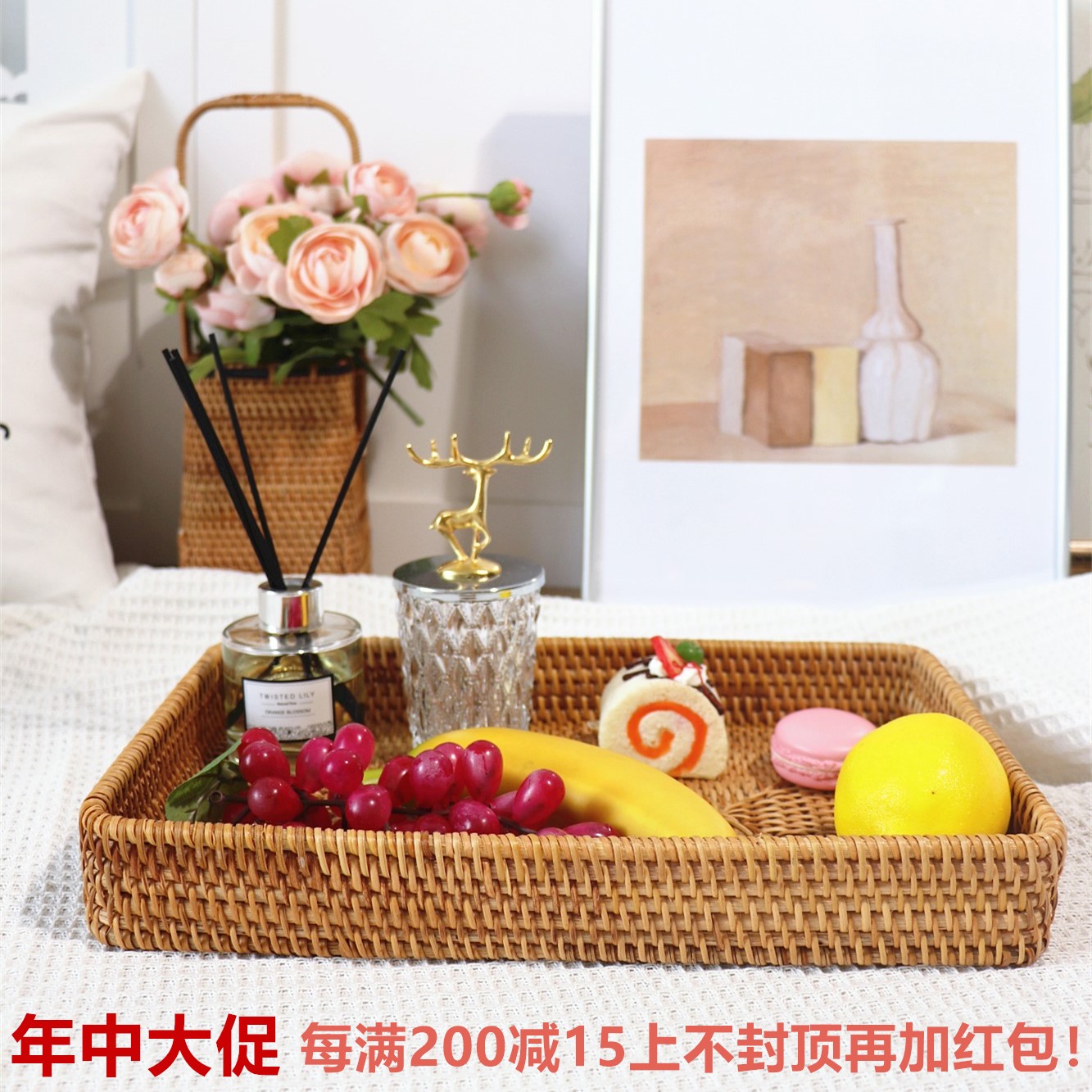 Vietnam autumn vine Handmade rattan natural environmental protection Healthy Fruit plate Western Restaurant Knife and fork Use Storage trayin the Tableware , Tableware , Fruit bowl/Fruit plate/Hamper category - from Buy2taobao.com to provide professional Taobao agent buy service