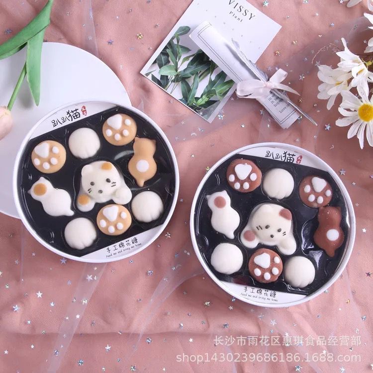 INS网红零食高颜值治愈系猫爪棉花糖 猫扑糖送女友闺蜜礼物礼盒|ruв категории закуски/орехи/специальность, конфеты/желе/пудинг, конфеты - от Buy2taobao.com для оказания профессиональной услуги покупки агента Taobao
