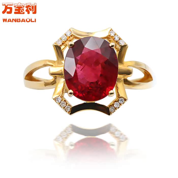 万宝利珠宝 18K玫瑰金2./8克拉天然巴西碧玺戒指 配钻 正品附证书在类目 饰品/流行首饰/时尚饰品新, 戒指/指环中 - 来自Buy2taobao.com提供专业的淘宝代购服务