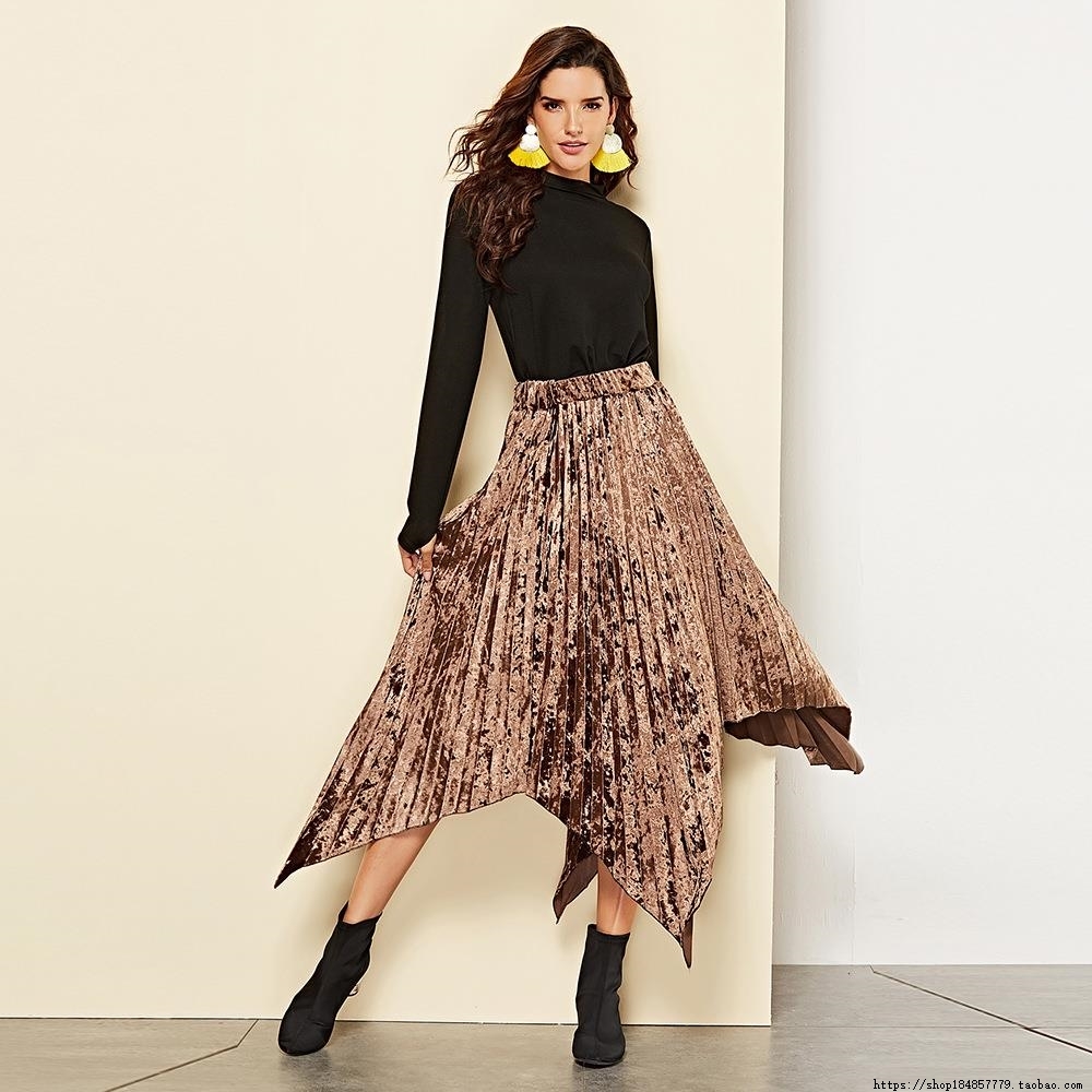 Source factory coffee pleated rubber stretch skirt women 'sin the Women's clothing/Boutique , Skirts category - from Buy2taobao.com to provide professional Taobao agent buy service
