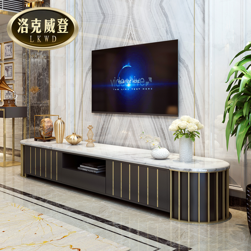 电视柜茶几组合 不锈钢镀金小户型后现代简约家具套装大理石地柜在类目 住宅家具, 柜类, 电视柜中 - 来自Buy2taobao.com提供专业的淘宝代购服务