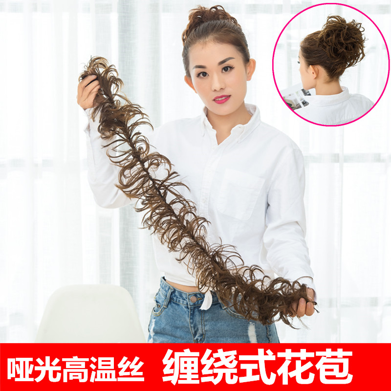 Wig Hairpin Caterpillars Wound Flaxen Hair Clockwork lady Curls Bud Meatball head bride fluffy Hairdressingin the Hair Care/Wig , Wig , Employer/Ball category - from Buy2taobao.com to provide professional Taobao agent buy service