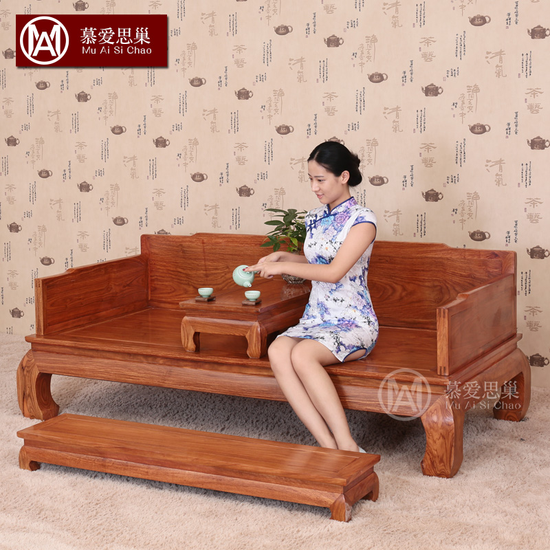 Rosewood furniture Rosewood Solid wood bed To fake something antique Light board Ocean bed New Chinese style Solid wood bed a living room Sofa bed combinationin the Residential furniture , Beds , Plate beds category - from Buy2taobao.com to provide professional Taobao agent buy service