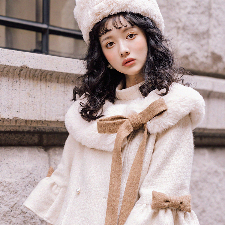 【POMPOM】複古七分袖毛呢大衣Lady Windsor溫莎小姐 現貨頁面在類目 女裝/女士精品, 毛呢外套中 - 來自Buy2taobao.com提供專業的淘寶代購服務
