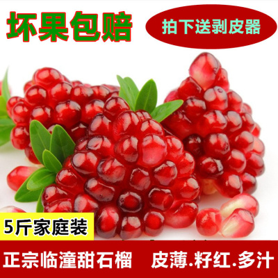 5斤装陕西临潼甜石榴 非蒙自突尼斯软籽石榴包邮孕妇水果