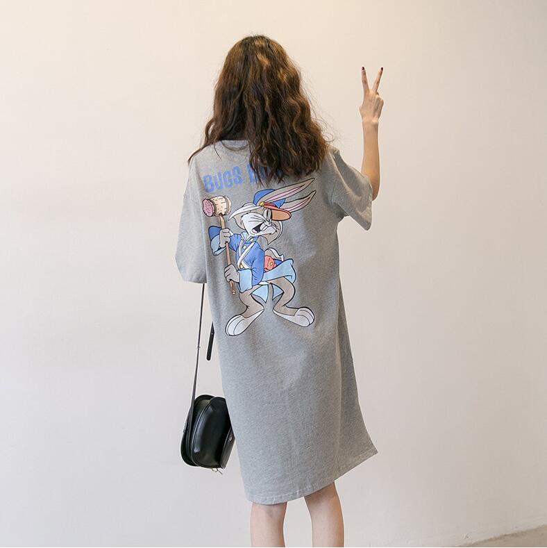 pregnant woman Dress Summer wear new pattern maternity dress summer Short sleeved Cartoon Easy fashion Mid length version T-shirt Women dressin the Maternity/Maternal supplies/Nutrition , Maternity , Dress category - from Buy2taobao.com to provide professional Taobao agent buy service