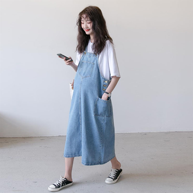 Maternity Dress spring clothes 2019 new pattern maternity dress spring and autumn Easy fashion have more cash than can be accounted for cowboy Suspender skirt Women dressin the Maternity/Maternal supplies/Nutrition , Maternity , Dress category - from Buy2taobao.com to provide professional Taobao agent buy service