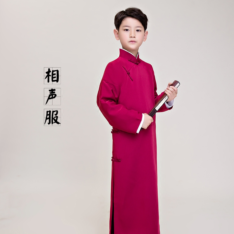 新款儿童节舞台表演出服中式民国风复古长衫长袍马褂说相声大褂|ruв категории Женская одежда, костюм/национальная одежда/театр костюм, национальная одежда/этап погрузки - от Buy2taobao.com для оказания профессиональной услуги покупки агента Taobao