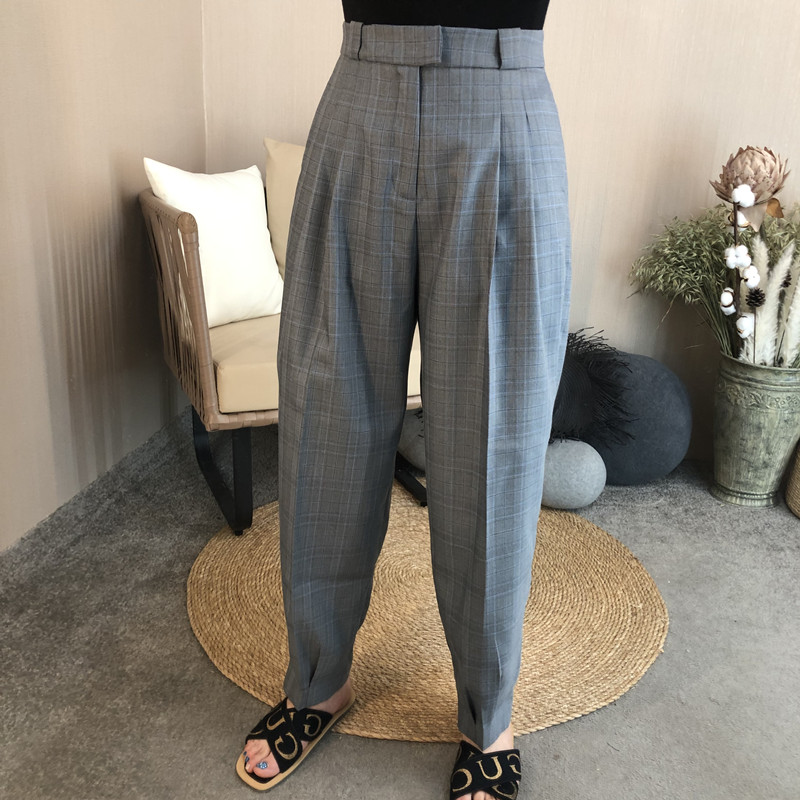 大羅穿搭私享 高定設計款灰格老爹褲在類目 女裝/女士精品, 褲子, 休閒褲中 - 來自Buy2taobao.com提供專業的淘寶代購服務