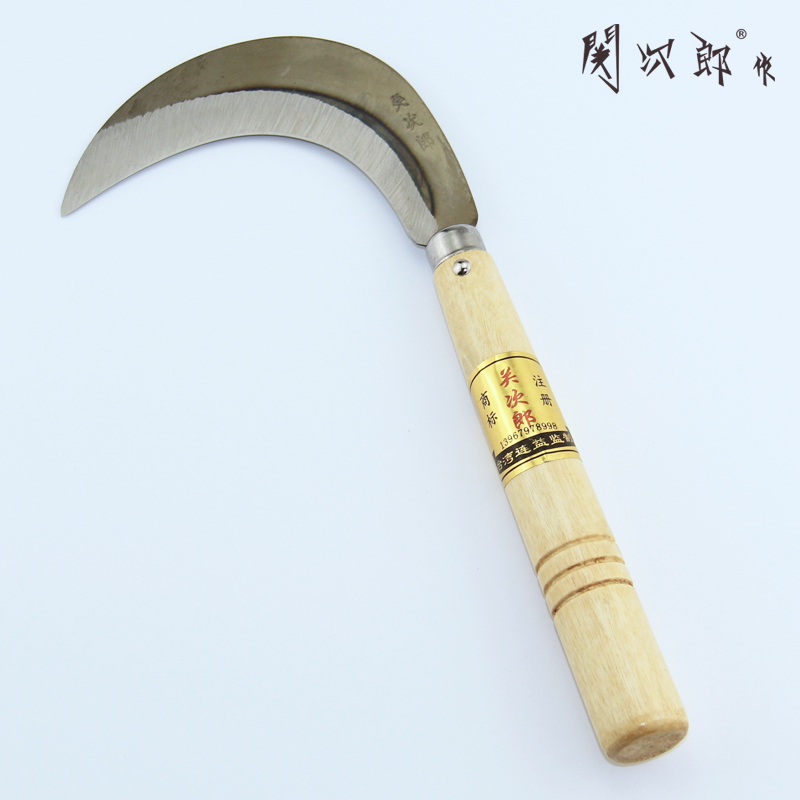 台湾关次郎茶叶采摘刀韭菜大蒜割菜刀海带海草收割木柄茶叶刀(大)在类目 厨房/烹饪用具, 烹饪用具, 刀具, 特殊用途刀中 - 来自Buy2taobao.com提供专业的淘宝代购服务