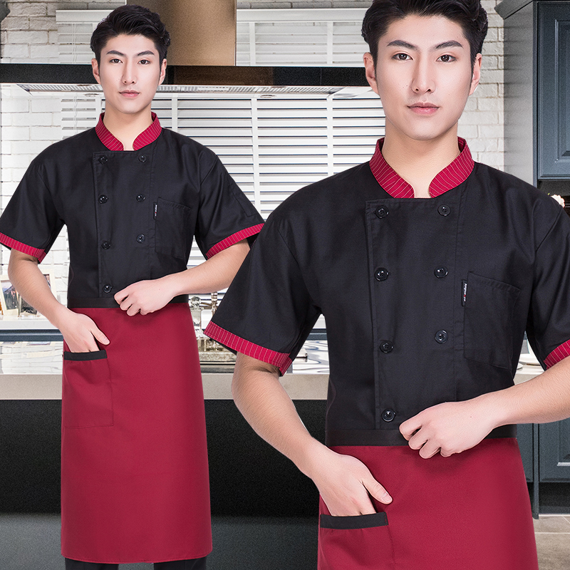 厨师工作服男短袖透气夏季厨房酒店饭店中式加肥加大面点厨师服|msdalam kategori Pakaian Lelaki, menetapkan, seragam Tooling - dari Buy2taobao.com untuk memberikan perkhidmatan ejen Taobao profesional membeli