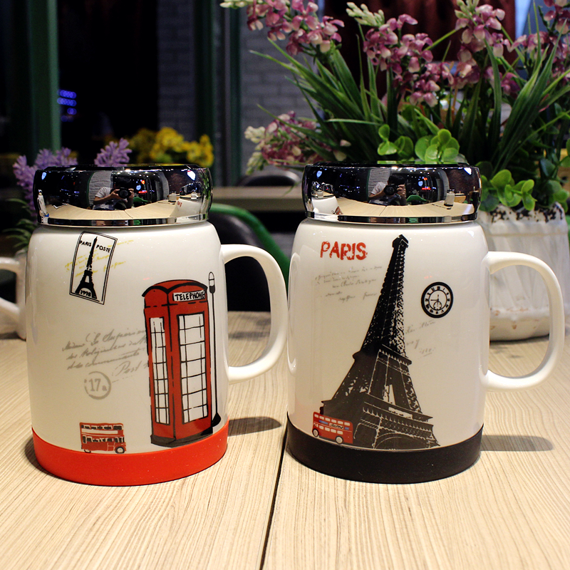 复古手柄镜面带盖勺陶瓷马克水杯男女办公室咖啡牛奶早餐泡茶杯子|msdalam kategori pinggan mangkuk, Cup/cawan/cerek, Mug - dari Buy2taobao.com untuk memberikan perkhidmatan ejen Taobao profesional membeli