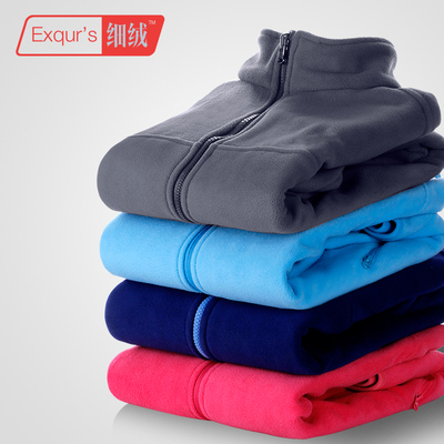 新款抓绒衣秋冬户外加厚抓绒衣 男女户外休闲开衫摇粒绒休闲外套