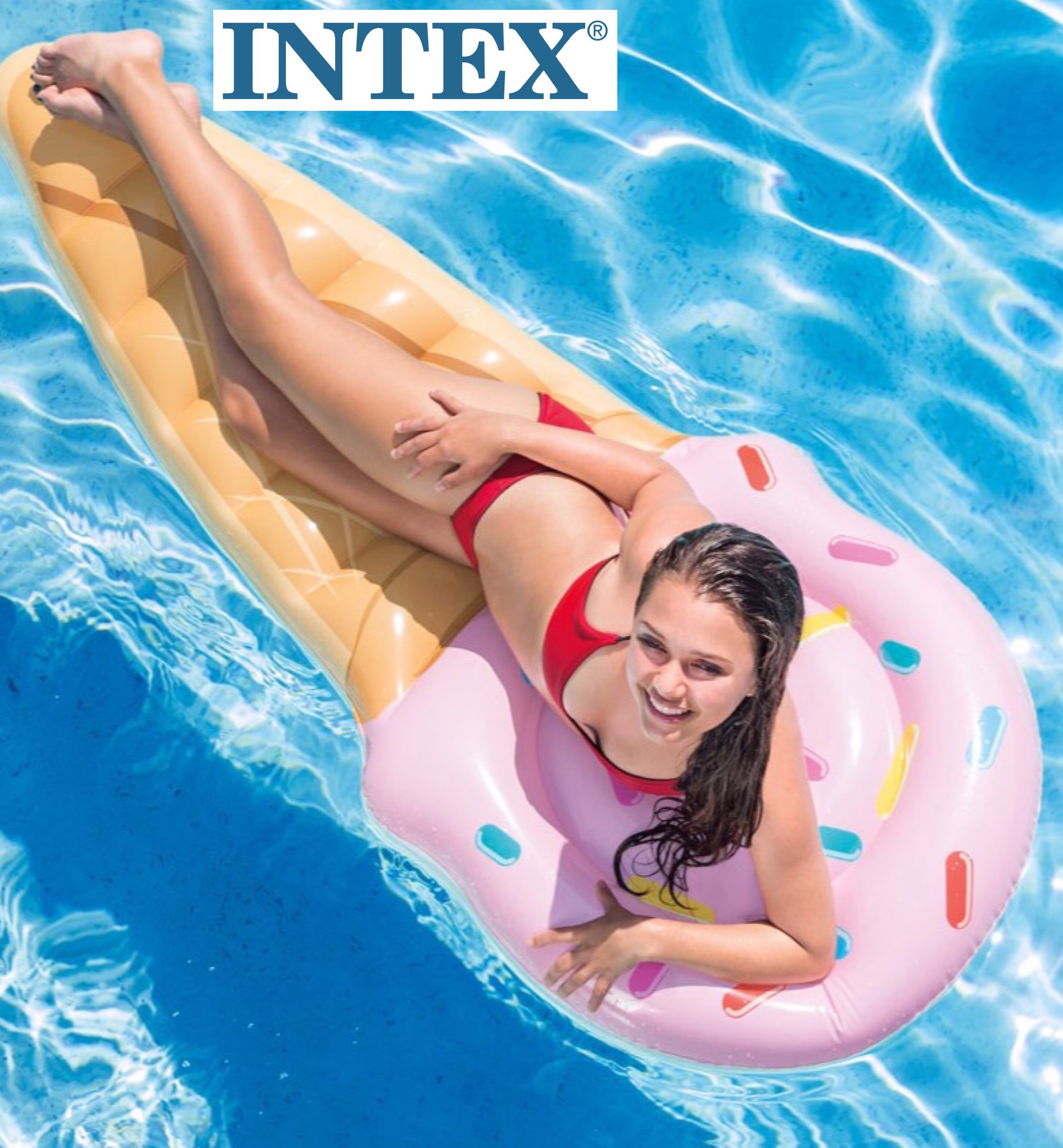 正品INTEX 58762冰淇淋浮排 儿童水上充气浮排成人水上玩具|ruв категории игрушка/коляска/головоломка/блоки/модель, электронный/сила/надувной/хитрые игрушки, пластиковые надувные игрушки (других материалов не ставит) - от Buy2taobao.com для оказания профессиональной услуги покупки агента Taobao