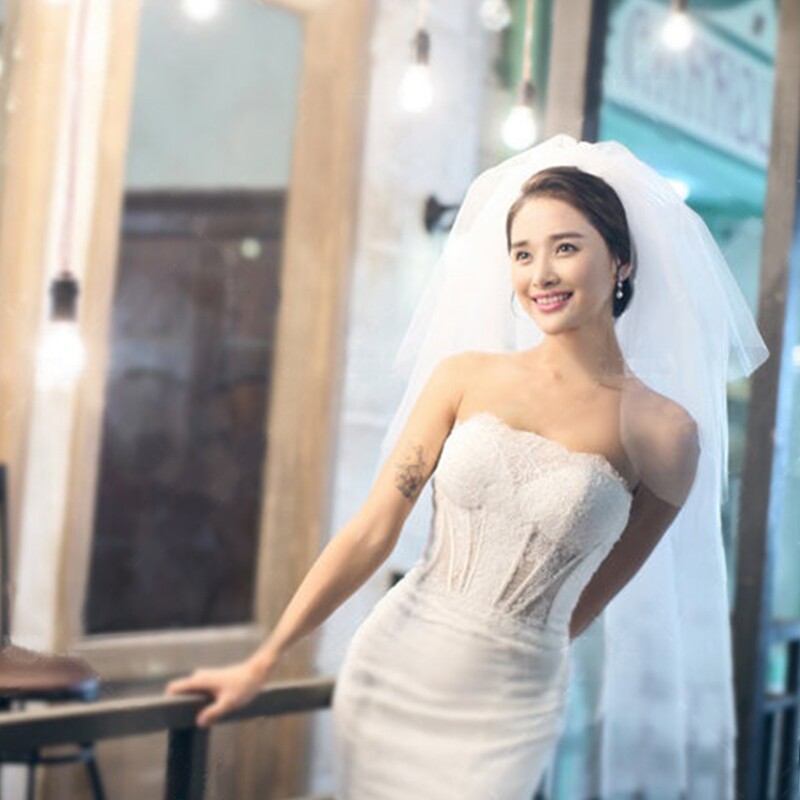 新娘头纱多层蓬蓬头纱简约韩式短款2017新款婚纱配件双层结婚头纱在类目 服饰配件/皮带/帽子/围巾, 婚纱礼服配件, 头纱中 - 来自Buy2taobao.com提供专业的淘宝代购服务