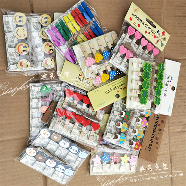 家居日用 可爱木夹子木质小夹子卡通 照片夹 便条夹DIY麻绳|ruв категории Домашний быт, фото/фото стена, фото стена - от Buy2taobao.com для оказания профессиональной услуги покупки агента Taobao