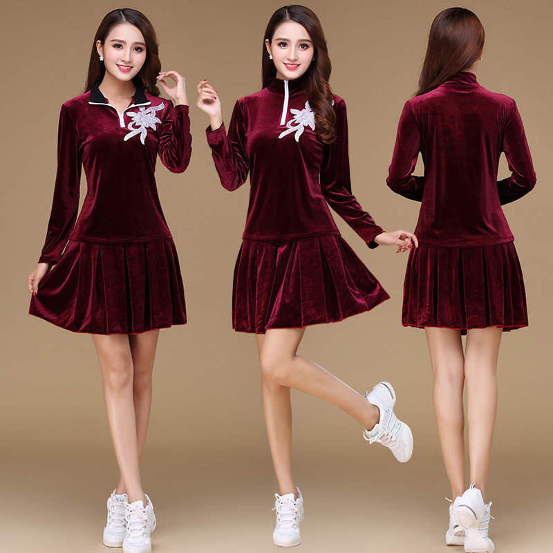 云裳广场舞服装冬季新款金丝绒舞蹈服中老年跳舞演出套装裙女成人在类目 运动/瑜伽/健身/球迷用品, 舞蹈/健美操/体操, 广场舞, 广场舞套装中 - 来自Buy2taobao.com提供专业的淘宝代购服务