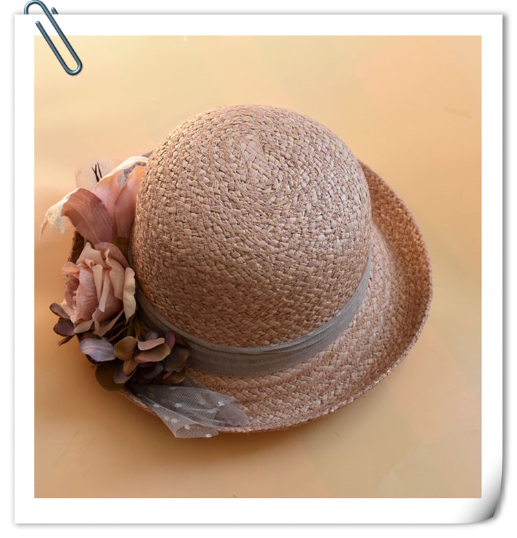 Ladies summer Sun hat sunshade ultraviolet-proof UV Straw hat Straw bow Curling Sandy beachin the Accessories/Leather belt/Hat/Muffler , Hat category - from Buy2taobao.com to provide professional Taobao agent buy service