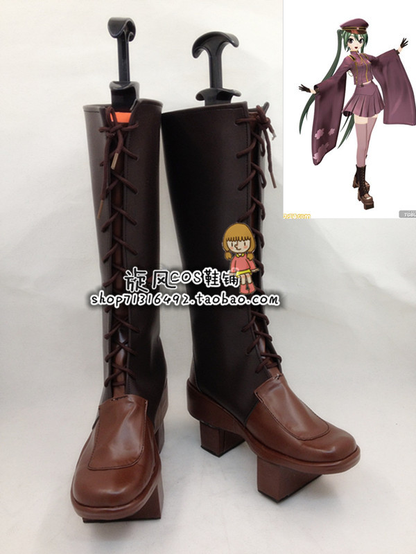 VOCALOID Initial sound MIKU One thousand cherry COS shoesin the Play mode/Anime/Periphery/cos/Board games , Cosplay Apparel/Props/Service , COSPLAY Fitting/Props/Doll clothes category - from Buy2taobao.com to provide professional Taobao agent buy service
