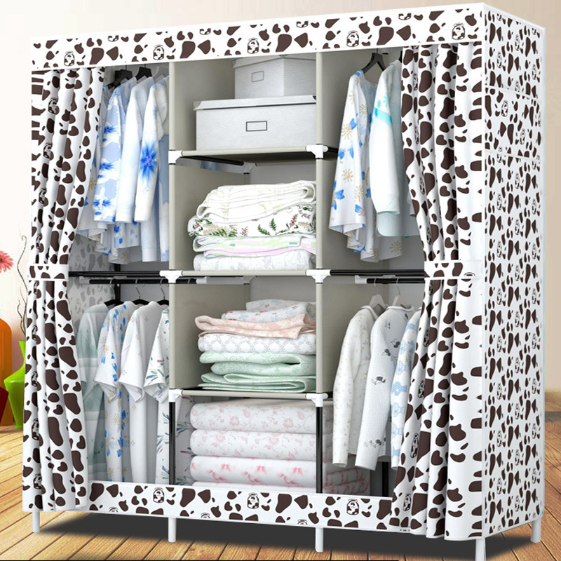 simple and easy Assemble Thick woven wardrobe Children's clothes Storage lockers Bold reinforce combination Steel frame wardrobein the Storage consolidation , Home Storage appliances , Cabinets , Clothing Cabinets/Closet category - from Buy2taobao.com to provide professional Taobao agent buy service