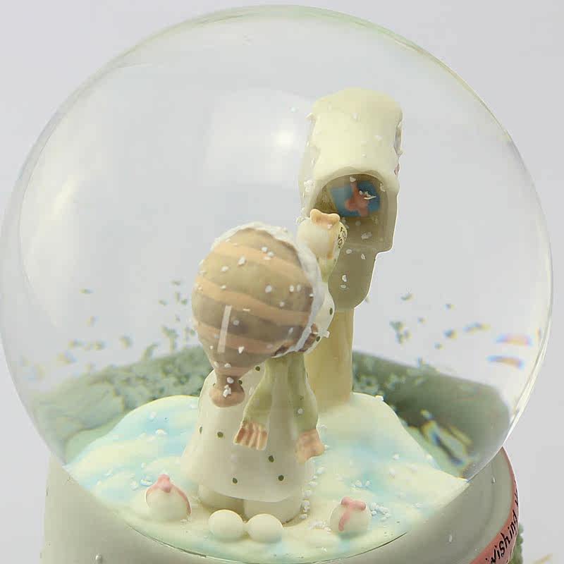 浪漫满屋<em>祈愿女孩</em>飘雪花水晶球音乐盒八音盒天