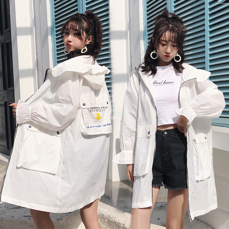 防晒衣女2019夏季中长款防晒服防紫外线户外皮肤风衣百搭超薄外套在类目 户外/登山/野营/旅行用品, 户外服装, 运动户外风衣中 - 来自Buy2taobao.com提供专业的淘宝代购服务