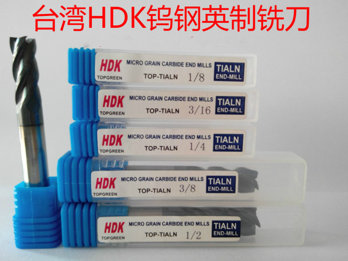 Taiwan HDK Inch Tungsten steel cutter Inch Alloy end mills 1/8 3/16 1/4 5/16 3/8in the Hardware/Tool , Cutting , Cutter category , Mills category - from Buy2taobao.com to provide professional Taobao agent buy service