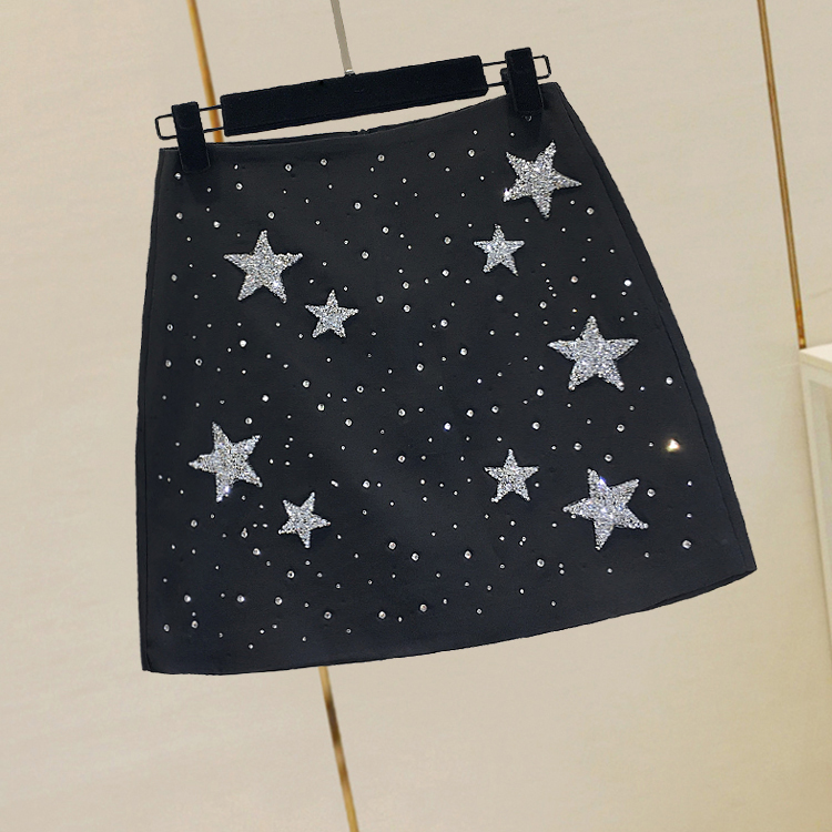 Waisted skirts 2019 new pattern heavy industry star Hot stamping Short skirt Package hip Skirt network Red skirt Korean Fanin the Women's clothing/Boutique , Skirts category - from Buy2taobao.com to provide professional Taobao agent buy service