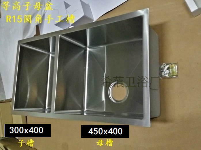 希蒗水槽手工双槽圆角304不锈钢1.5加厚大厨房洗碗洗菜盆拉丝家用在类目 家装主材, 厨房, 厨盆/水槽, 水槽单品中 - 来自Buy2taobao.com提供专业的淘宝代购服务