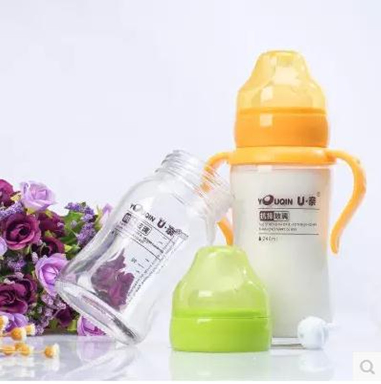 包邮U亲正品奶瓶防摔玻璃宽口带手柄吸管奶瓶婴儿玻璃奶瓶240ml|msdalam kategori lampin/Xihu/makan/push pelarik, Memberi makan botol/botol yang berkaitan, Memberi makan botol - dari Buy2taobao.com untuk memberikan perkhidmatan ejen Taobao profesional membeli