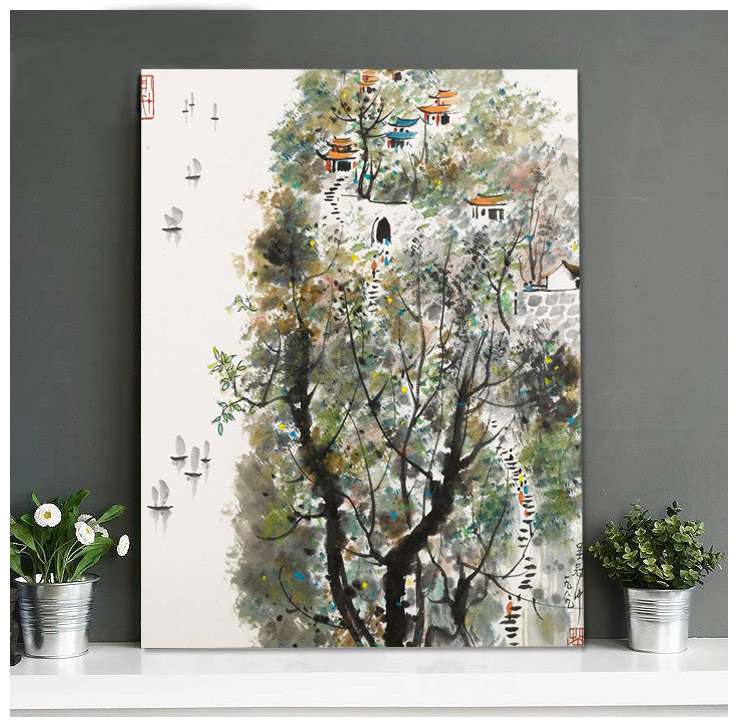 吴冠中抽象画现代简约油画客厅装饰挂画餐厅走廊无框画儿童房壁画在类目 家居饰品, 装饰画, 油画中 - 来自Buy2taobao.com提供专业的淘宝代购服务