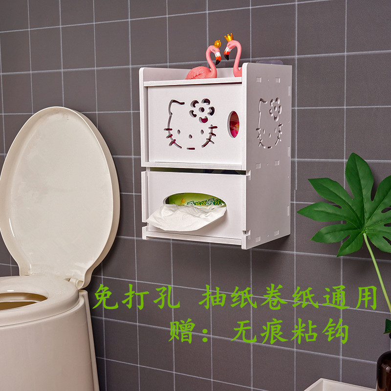 卫生间纸巾盒洗手间抽纸盒免打孔卷纸抽纸筒挂壁卫生纸防水置物架在类目 收纳整理, 家庭收纳用具, 收纳盒, 纸巾盒中 - 来自Buy2taobao.com提供专业的淘宝代购服务